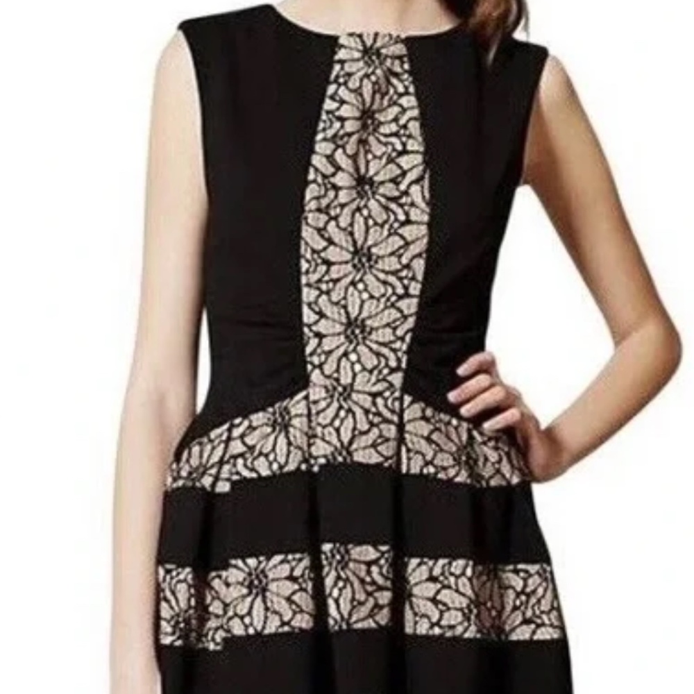 Anthropologie Eva Franco Striped Dress - Black & Cream